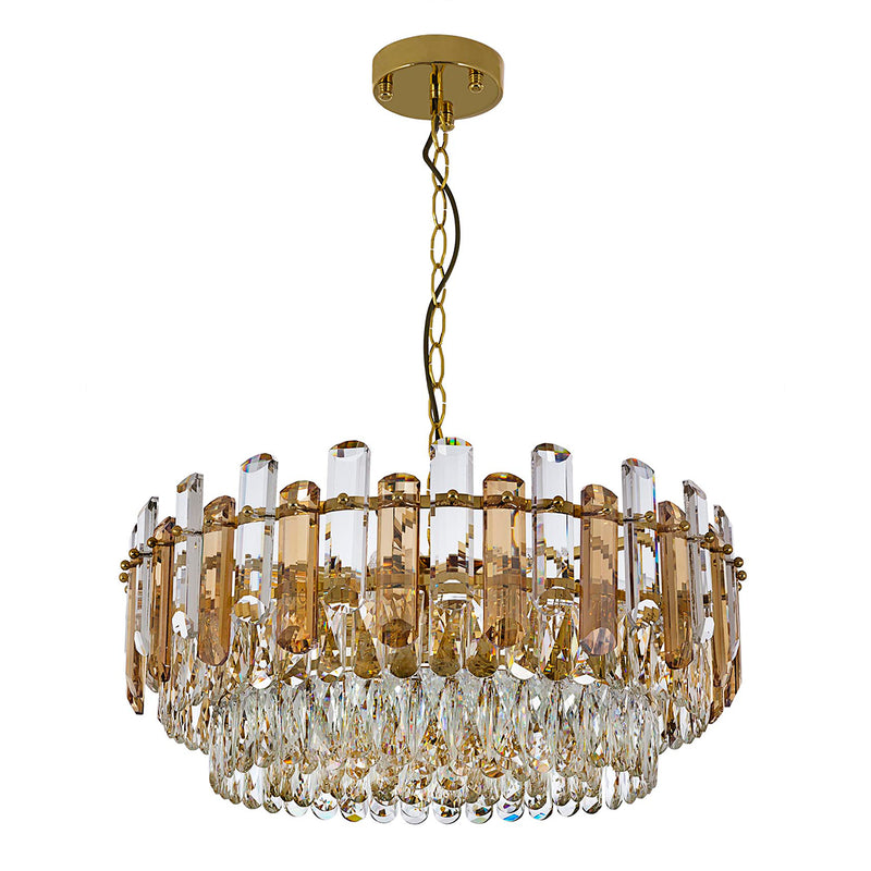 Lustra Moderna Romeo Asi Home , 9xE14-60 W, Auriu