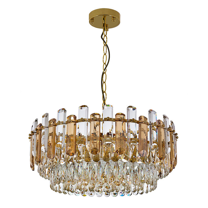 Lustra Moderna Romeo Asi Home , 9xE14-60 W, Auriu