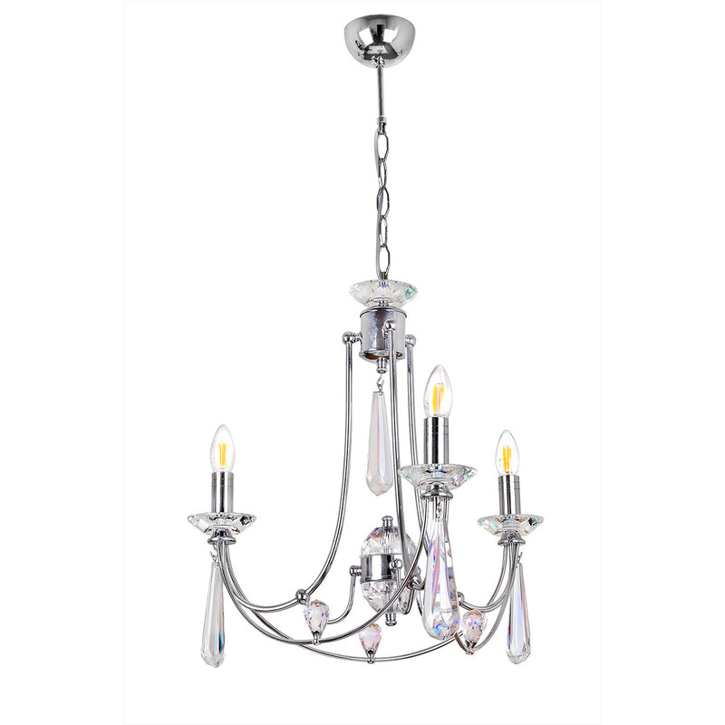 Lustra Cristal Prenses Asi Home , 3xE14-60 W, Crom