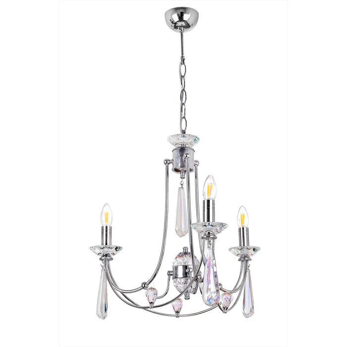 Lustra Cristal Prenses Asi Home , 3xE14-60 W, Crom