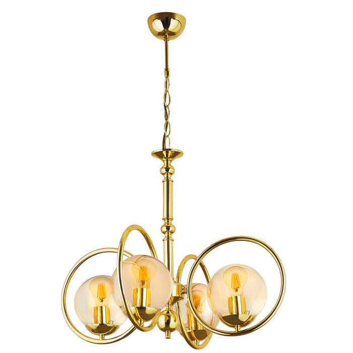 Lustra Moderna Olimpiyat Asi Home , 4xE27-60 W, Auriu