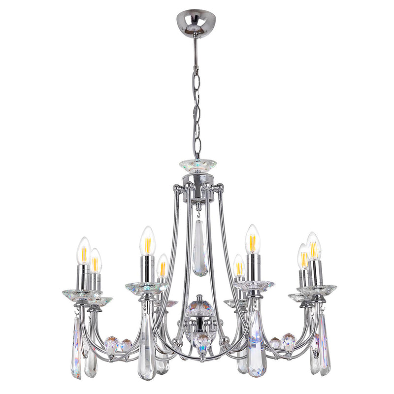 Lustra Cristal Prenses Asi Home , 8xE14-60 W, Crom