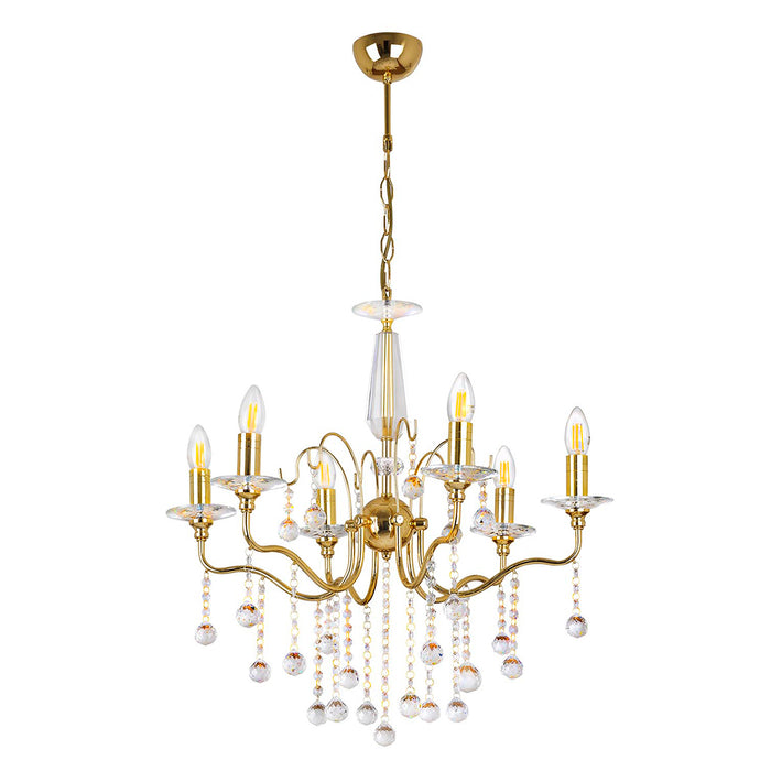 Lustra Moderna Lamia Asi Home , 6xE14-60 W, Auriu