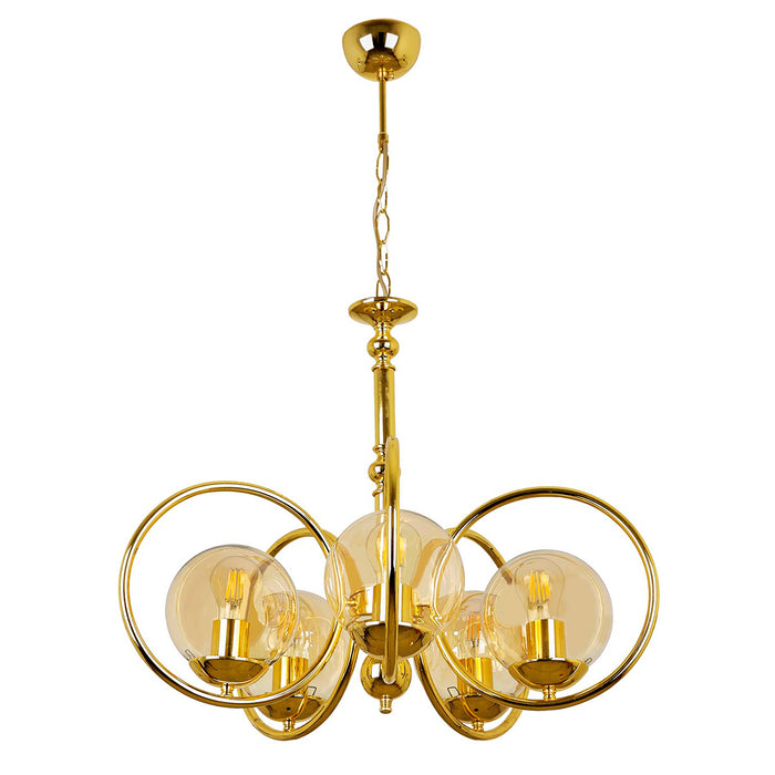 Lustra Moderna Olimpiyat Asi Home , 5xE27-60 W, Auriu