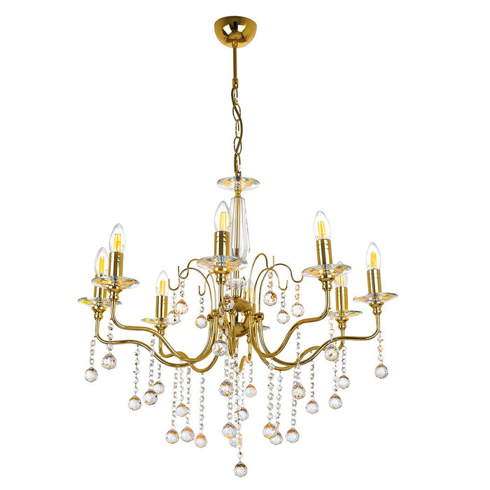 Lustra Moderna Lamia Asi Home , 8xE14-60 W, Auriu