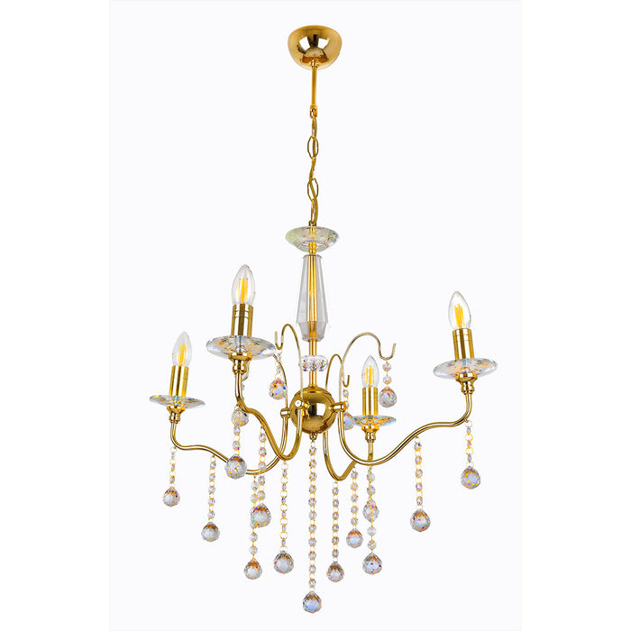 Lustra Moderna Lamia Asi Home , 4xE14-60 W, Auriu