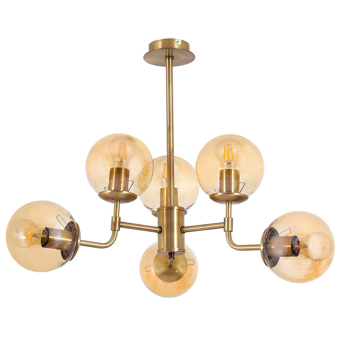 Lustra Moderna KarTopu Asi Home , 6xE27-60 W, Antiq