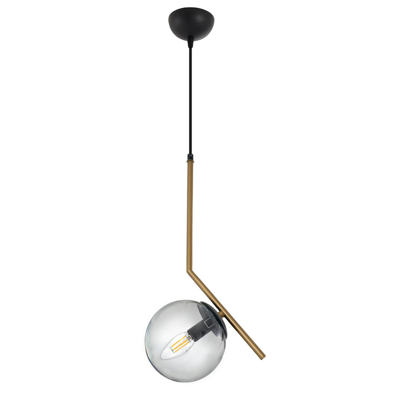 Lustra Moderna Bomlrang Asi Home , 1xE14-60 W, Negru Mat