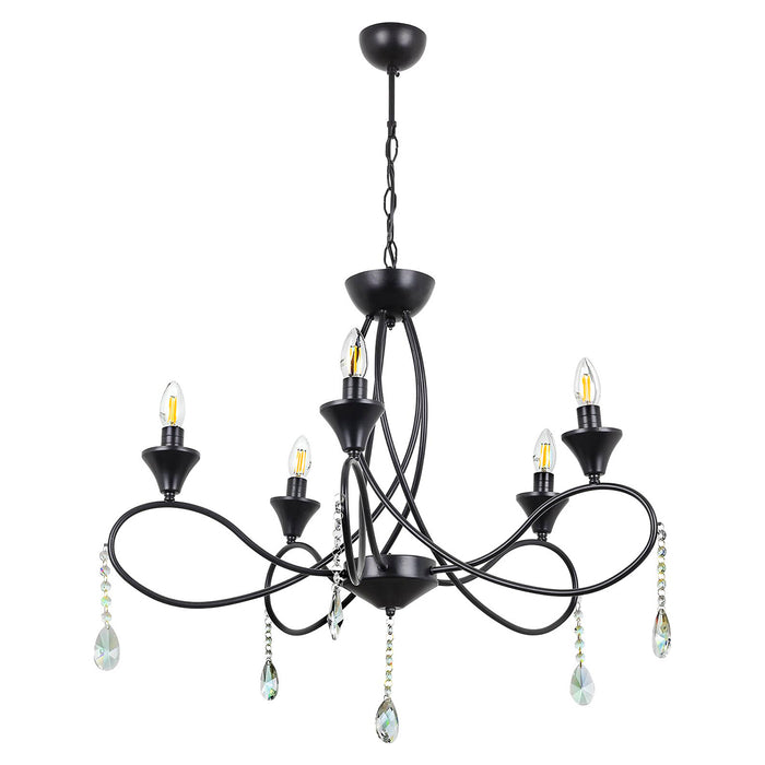 Lustra Moderna SarmAsi Home k Asi Home , 5xE14-60 W, Negru