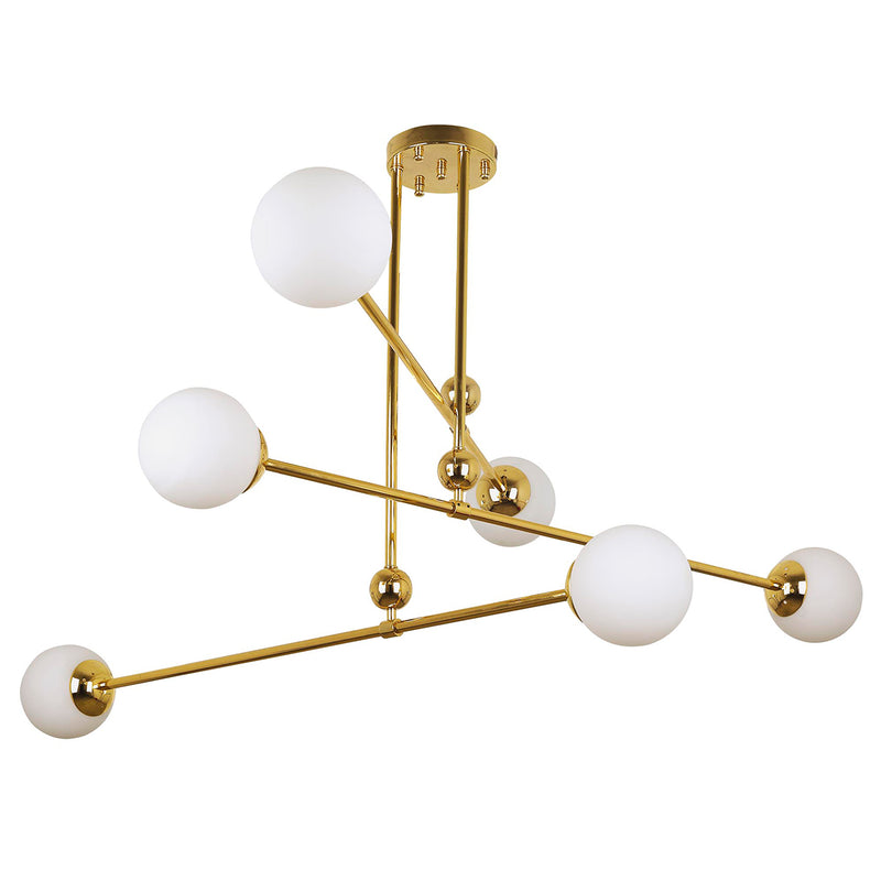 Lustra Moderna Pervane Buyuk Asi Home , 6xE14-60 W, Auriu
