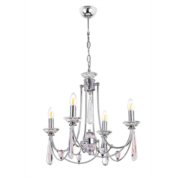Lustra Cristal Prenses Asi Home , 5xE14-60 W, Crom