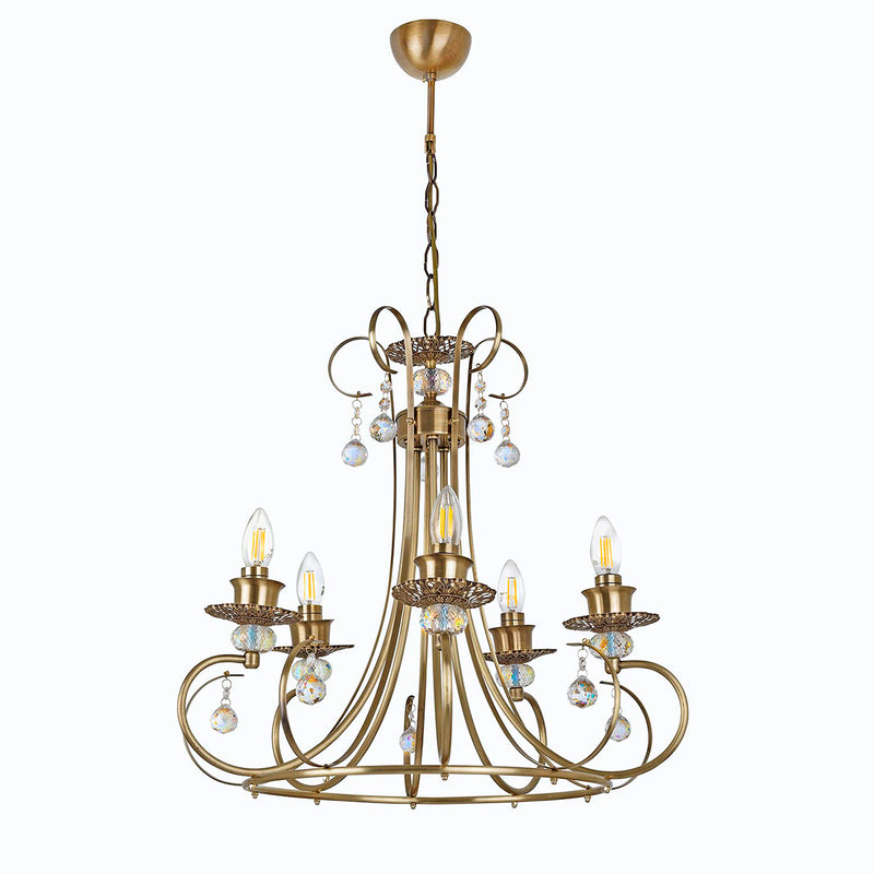 Lustra Moderna Mekik Asi Home , 5xE14-60 W, Antiq