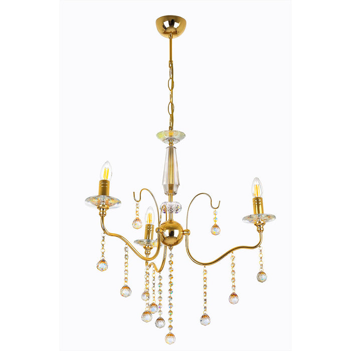 Lustra Moderna Lamia Asi Home , 3xE14-60 W, Auriu