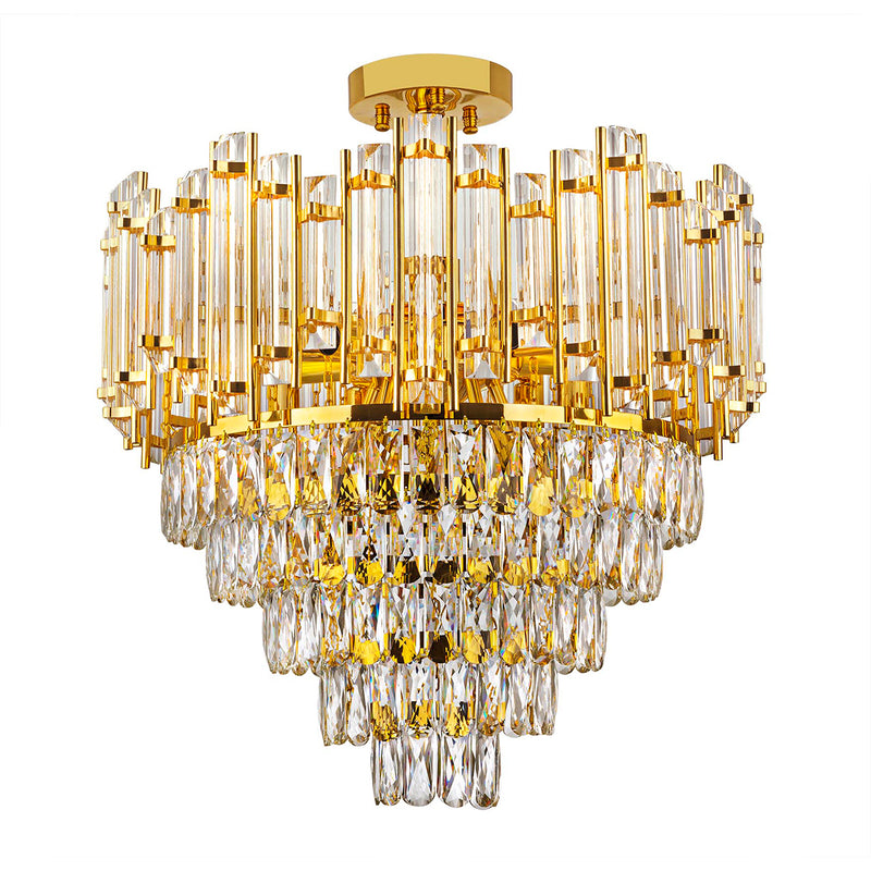 Lustra Cristal Bermuda Asi Home , 12xE14-60 W, Auriu