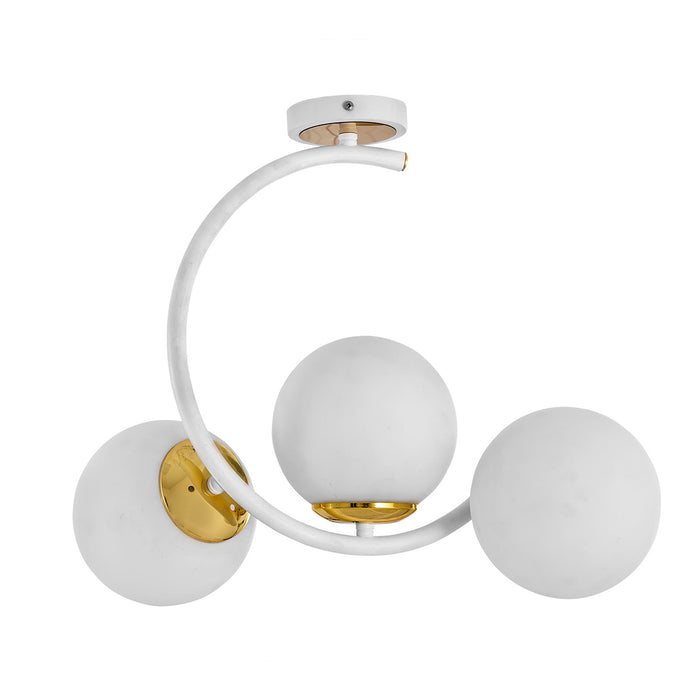 Lustra Moderna C Kollu Asi Home , 3xE14-60 W, Alb