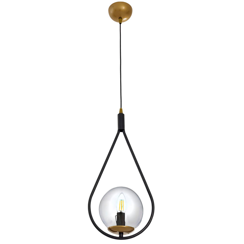 Lustra Moderna Damla Asi Home , 1xE14-60 W, Negru