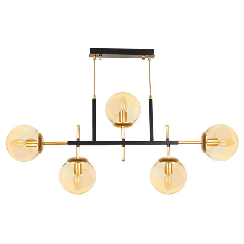 Lustra Moderna Buket Asi Home , 5xE14-60 W, Negru Mat