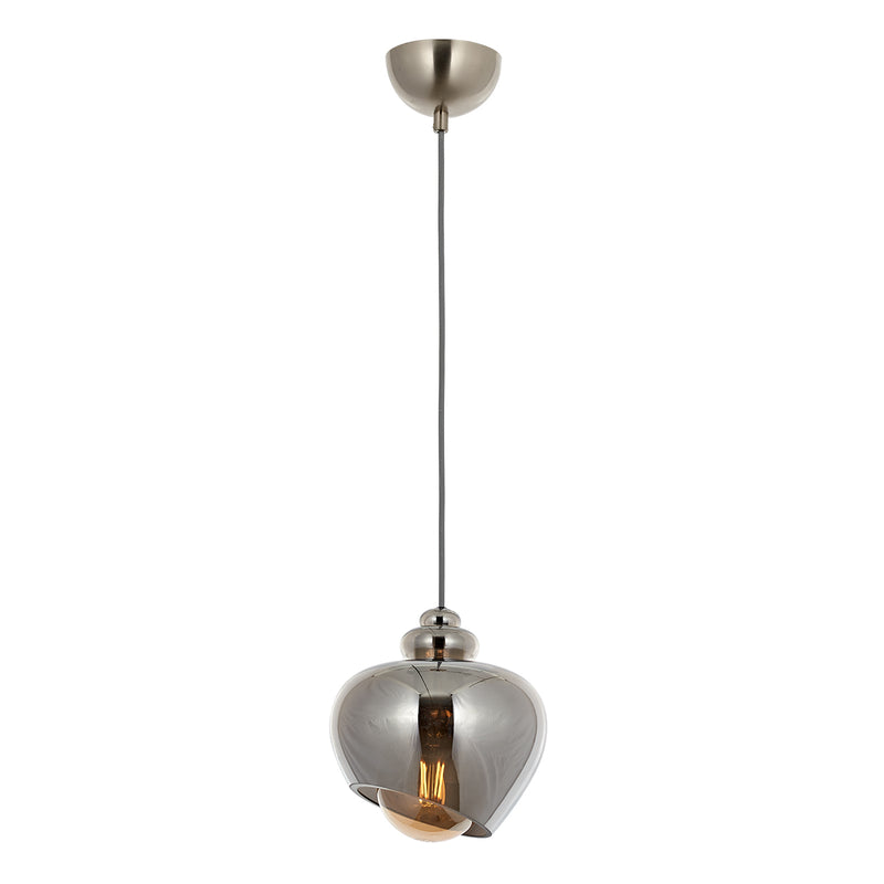 Lustra Moderna Lotus Kucuk Asi Home , 1xE27-60W, crom satınat 4041-53-01K