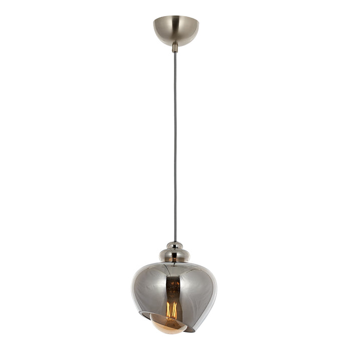 Lustra Moderna Lotus Kucuk Asi Home , 1xE27-60W, crom satınat 4041-53-01K