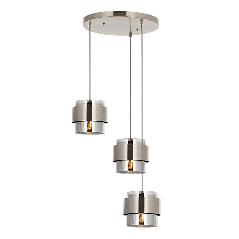 Lustra Moderna Roza Asi Home , 3xE27-60W, crom satinat 4035-53-03