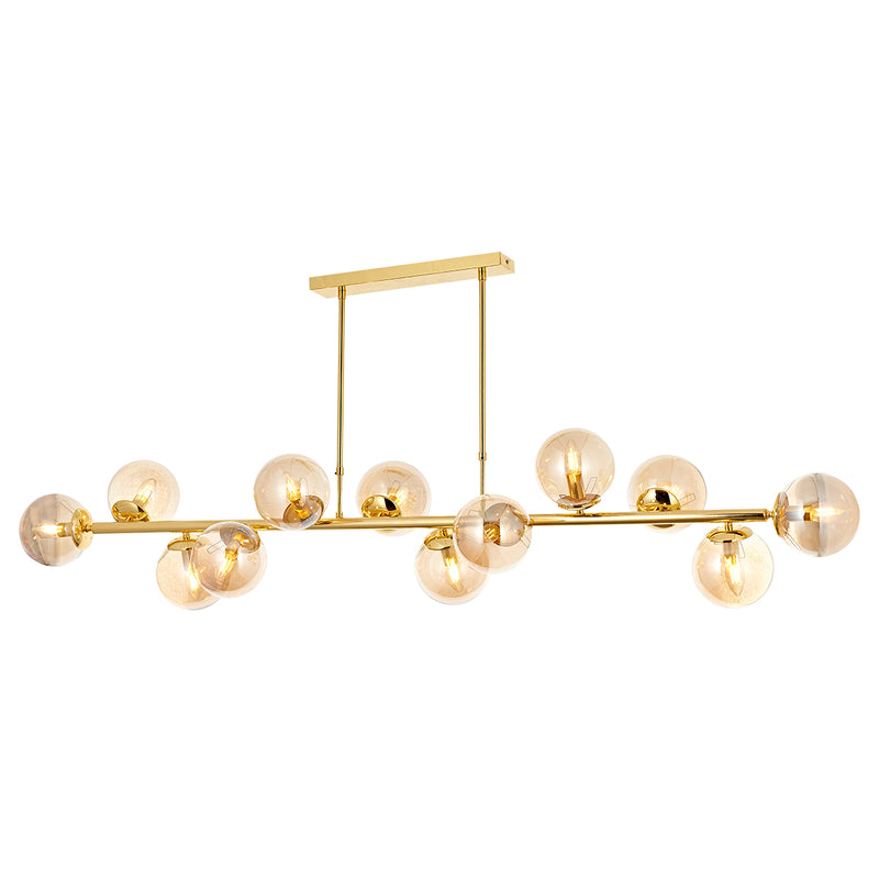 Lustra Moderna Z Sirali Asi Home , 12xE14-40W, aurıu 4045-61-12S
