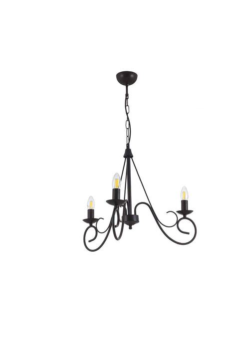 Lustra Moderna Slia Asi Home , 3xE14-60 W, Negru