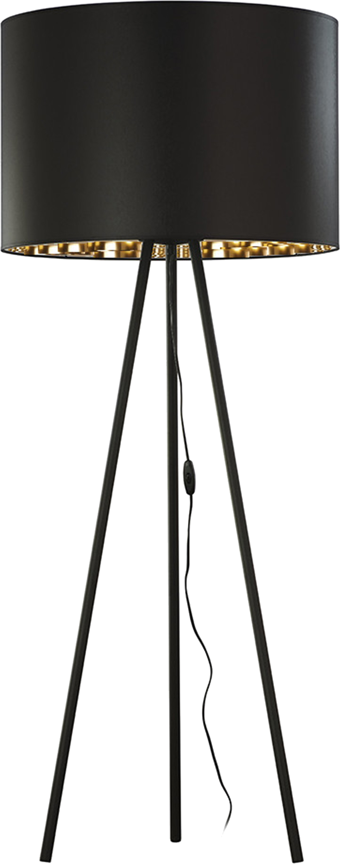 Lampadar Zuma Line 1xE27 60W Negru / Auriu