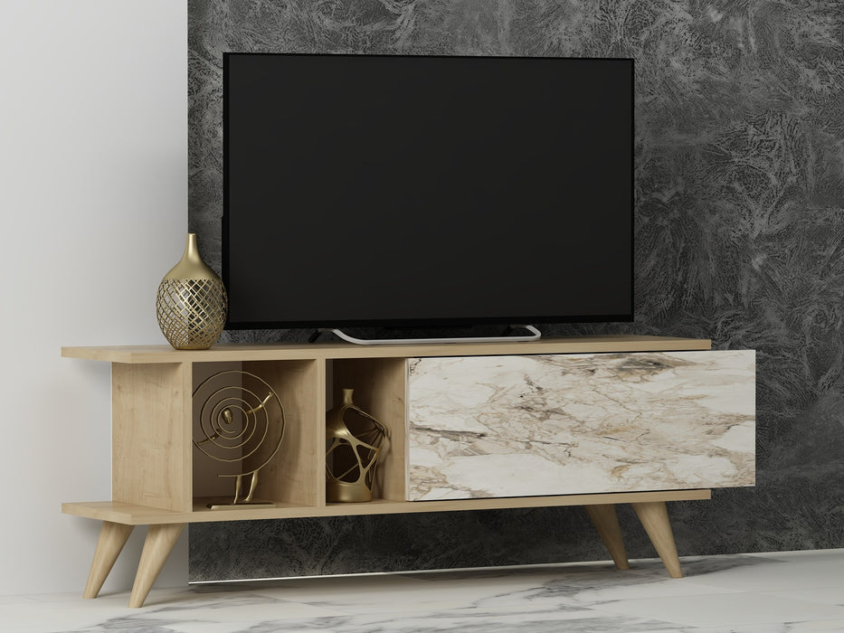 Comoda TV Asi Home Liberty, 120 cm x 45 cm x 30 cm, Stejar,
Marmura