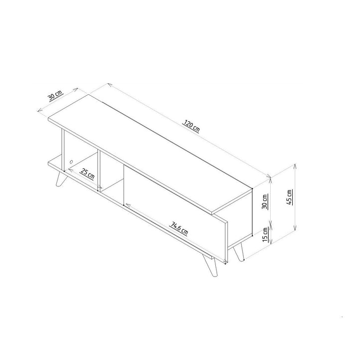 Comoda TV Asi Home Liberty, 120 cm x 45 cm x 30 cm, Stejar,
Marmura