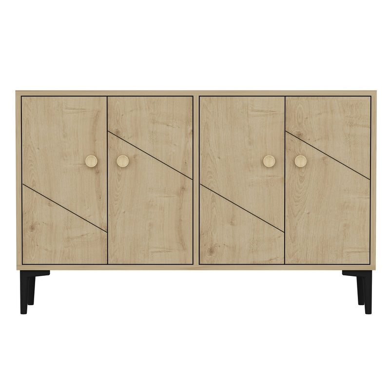 Comoda TV Asi Home Myria, 120 cm x 75 cm x 30 cm, Stejar