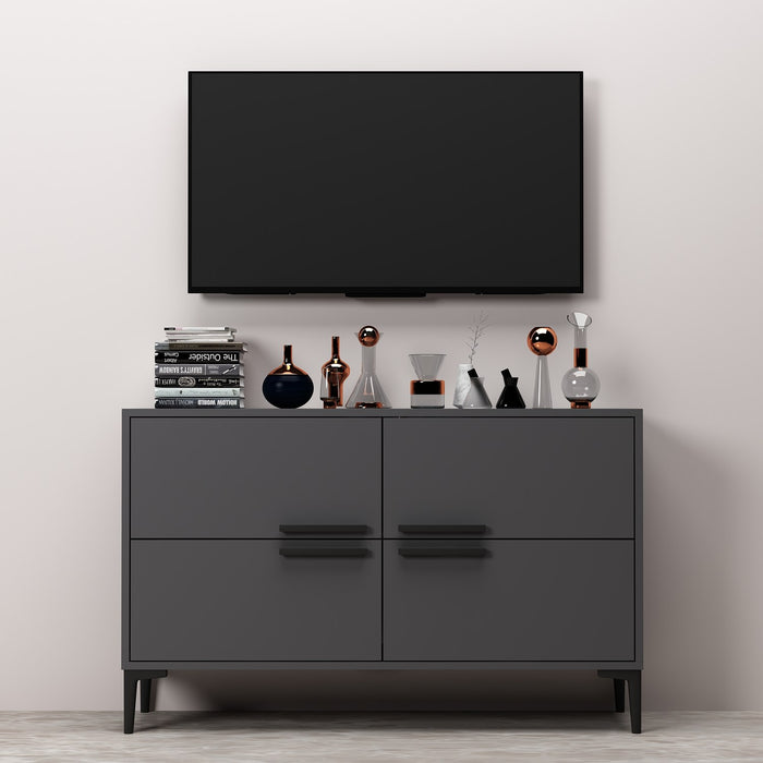 Comoda TV Asi Home Ctn, 120 cm x 75 cm x 30 cm, Antracit