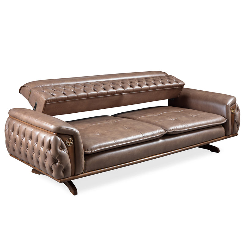 Canapea Lux Flamingo Asi Home, Nabuc maro, lungime 234cm, latime 96cm, inaltime 85cm - AsiHome