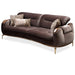 Canapea Lux Havana Asi Home, Catifea maro, detalii aurii, lungime 232cm, latime 98cm, inaltime 84cm - AsiHome