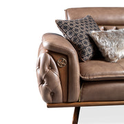 Canapea Lux Flamingo, Nabuc crem, lungime 234cm, latime 96cm, inaltime 85cm - AsiHome