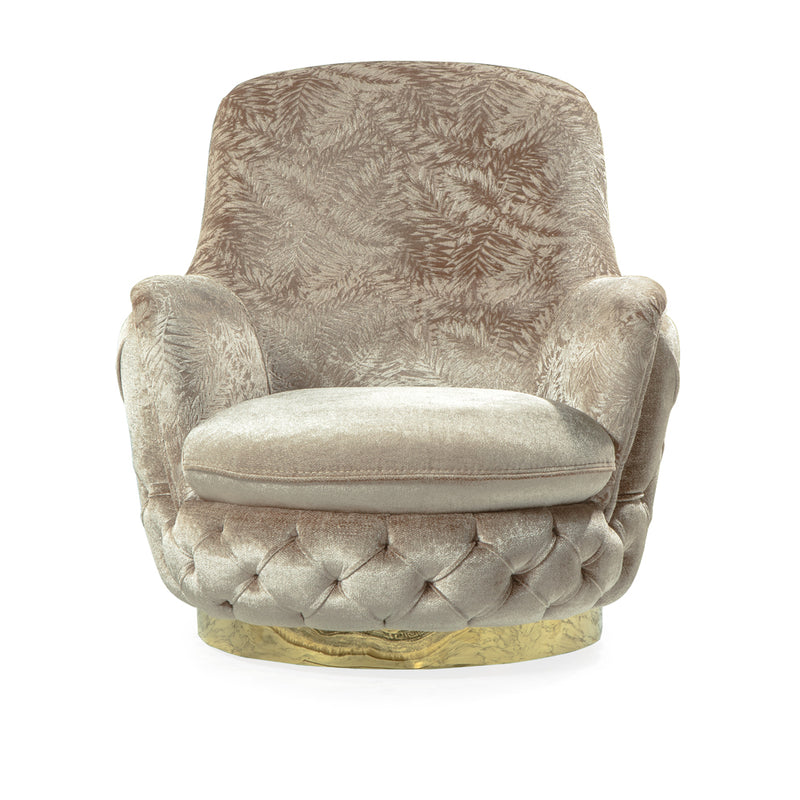 Fotoliu Bergere Lux Bold Asi Home, Catifea Crem, latime 88cm, Inaltime 96cm
