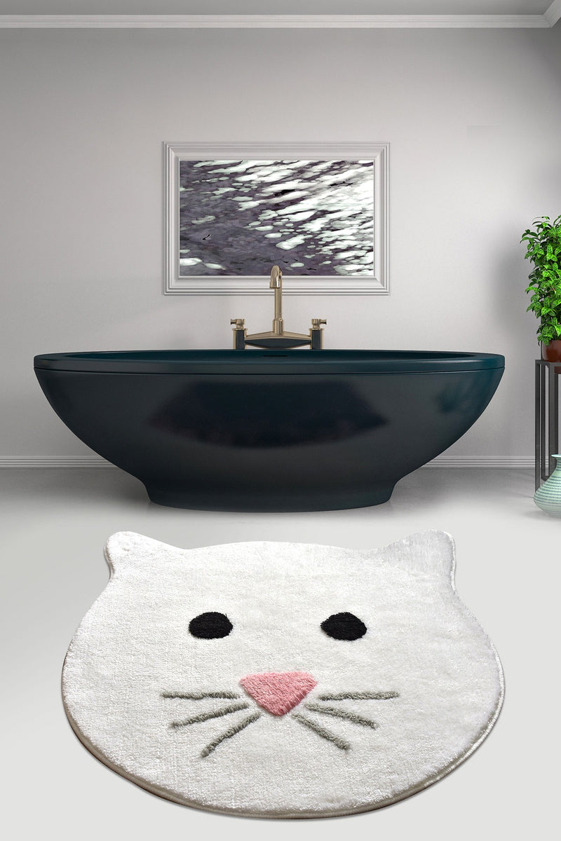 Covoras de baie Asi Home Cat - Alb