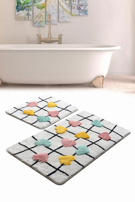 Set Covorase de baie (2 Bucati) Asi Home Inima mea - colorata