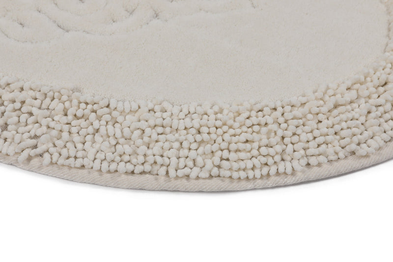 Set Covorase de baie (2 Bucati) Asi Home Piante Oval - Ecru