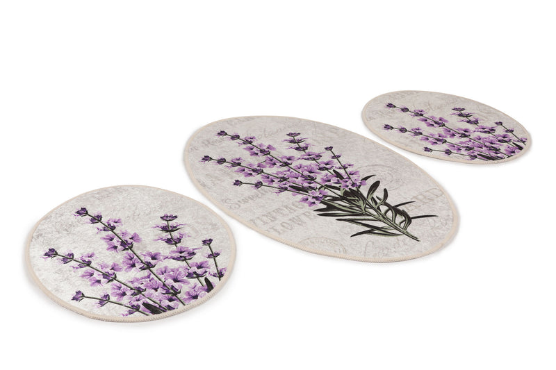 Set Covorase de baie (3 Bucati) Asi Home Lavanda