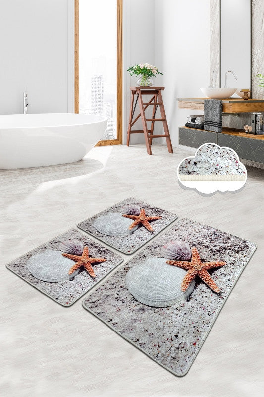 Set Covorase de baie (3 Bucati) Asi Home Stea de mare