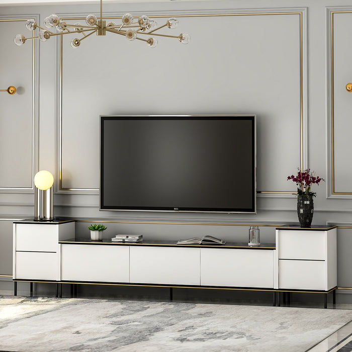Comoda TV Asi Home Imaj, 180 cm,  40 cm x 45 cm,  60 cm  x 35 cm,  35 cm, Alb,
Negru,
Auriu