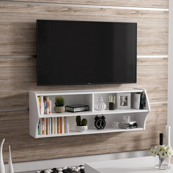 Comoda TV Asi Home Sofya, 124 cm  x 44 cm x 27 cm, Alb