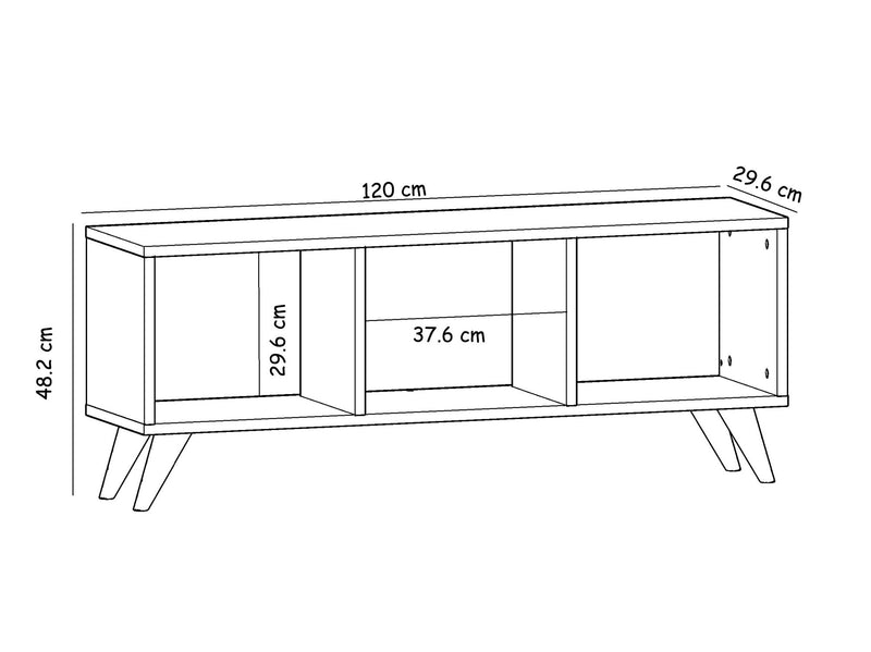 Comoda TV Asi Home Tina, 120 cm x 48,2 cm x 30 cm, Safir