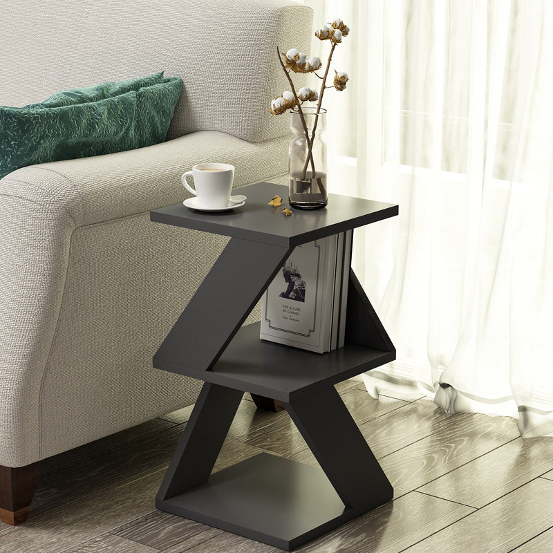 Masuta de Cafea Laterala Asi Home Albeni, 30 cm x 50 cm x 30 cm, Antracit