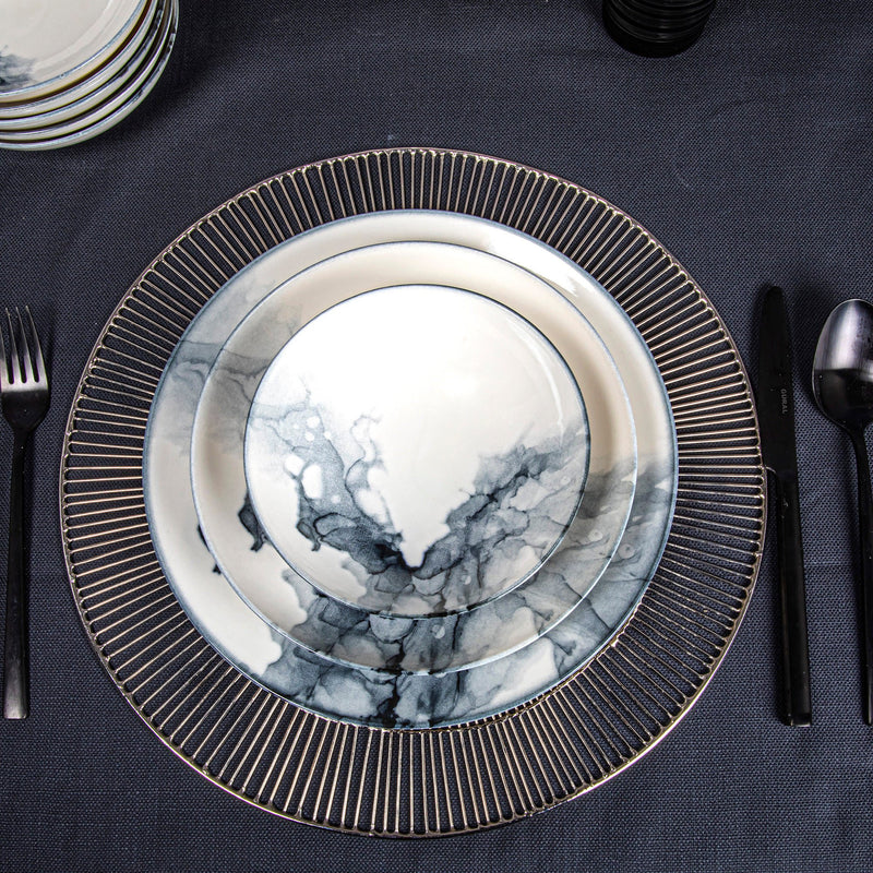 Set Vesela 24 Piese, Asi Home GB Gray Gradients, Portelan, Multicolor