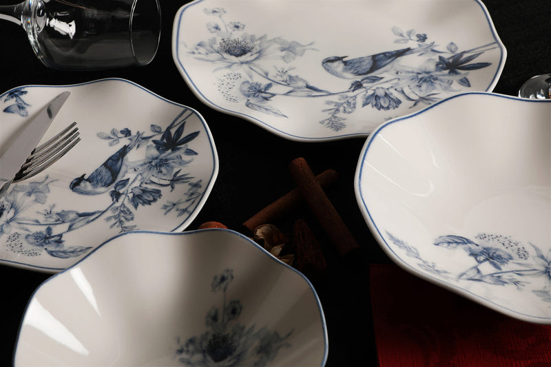 Set Vesela 24 Piese, Asi Home Pasarino Blue, Portelan, Multicolor