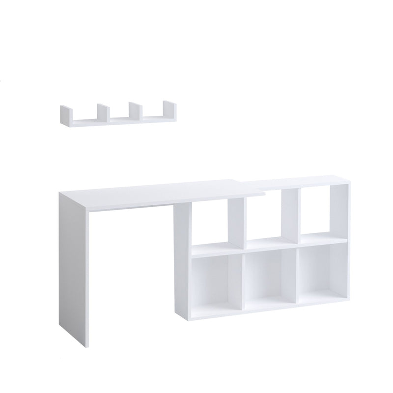Birou Asi Home Jack, Alb/
Stejar, 74 x145 x45 cm