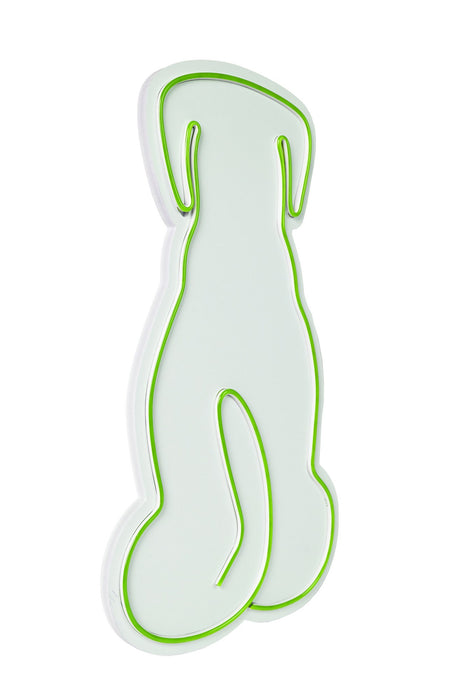 Decoratiune LED Asi Home Doggy - Green, 23 x 40 x 2 cm