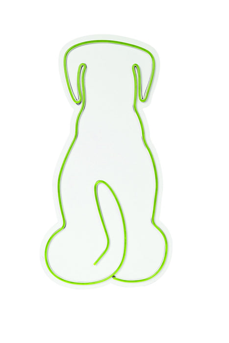 Decoratiune LED Asi Home Doggy - Green, 23 x 40 x 2 cm