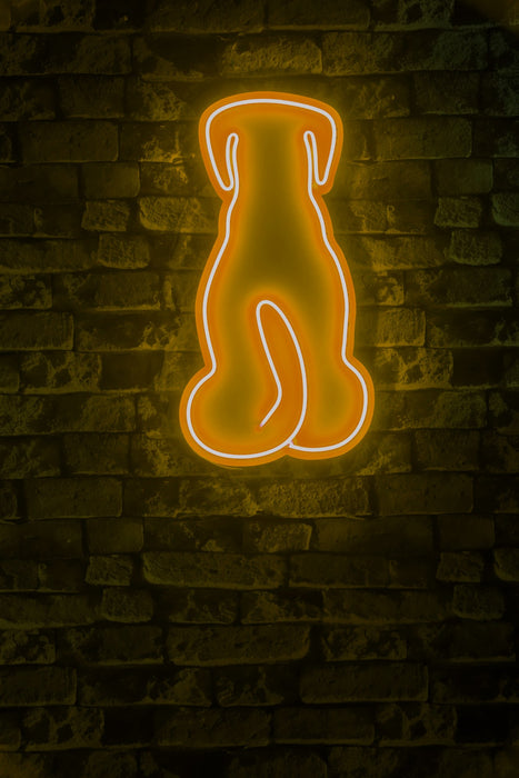 Decoratiune LED Asi Home Doggy - Yellow, 23 x 40 x 2 cm